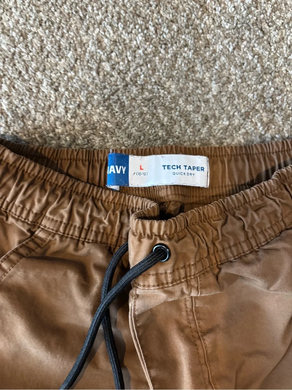 Old Navy Men's Tan Cargo Drawstring Pants